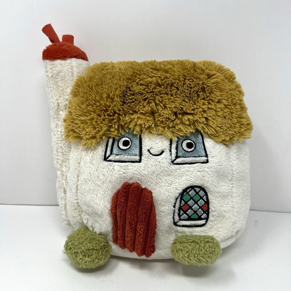 Jellycat Bonny Cottage Crinkle Rattle Activity Plush BBy Soft Toy House 8"‎